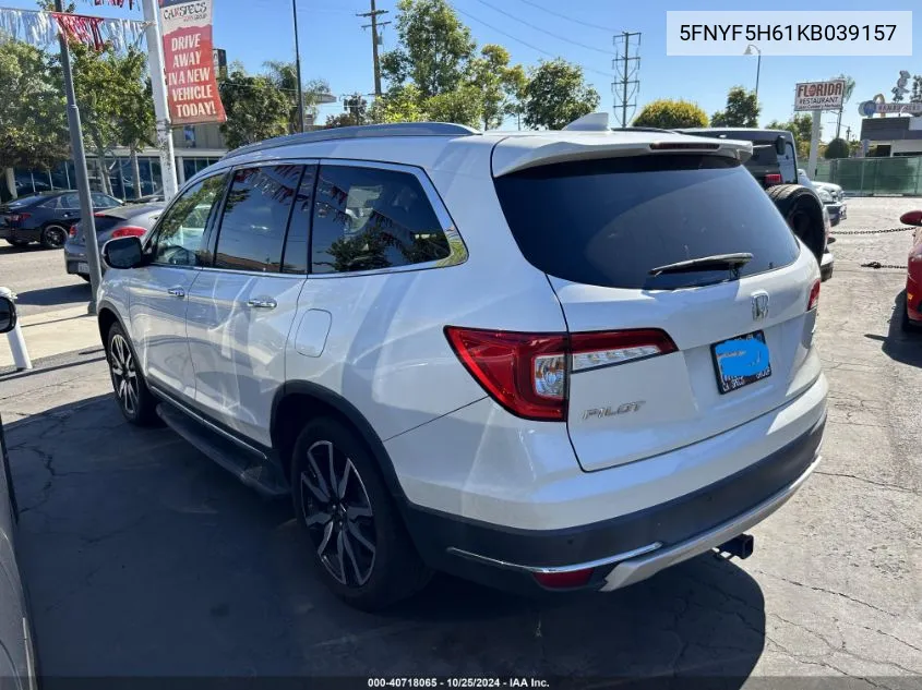 2019 Honda Pilot Touring VIN: 5FNYF5H61KB039157 Lot: 40718065