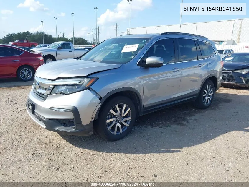 2019 Honda Pilot Ex-L VIN: 5FNYF5H54KB041850 Lot: 40806824