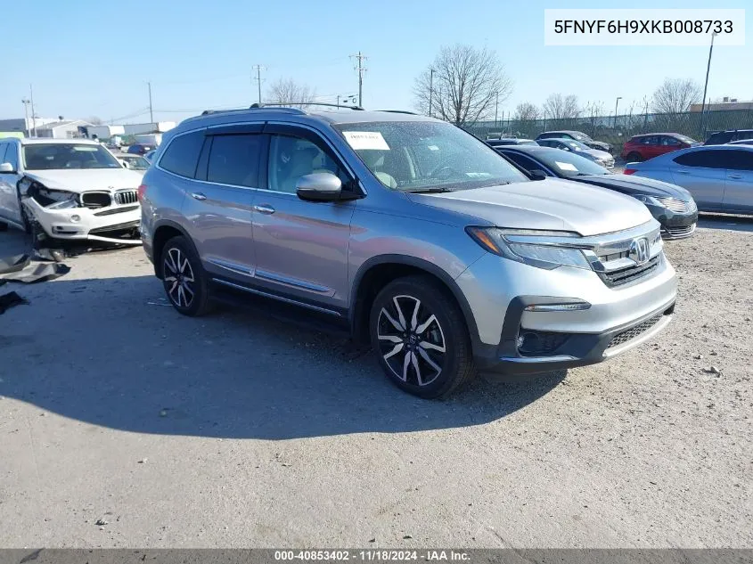 2019 Honda Pilot Touring VIN: 5FNYF6H9XKB008733 Lot: 40853402