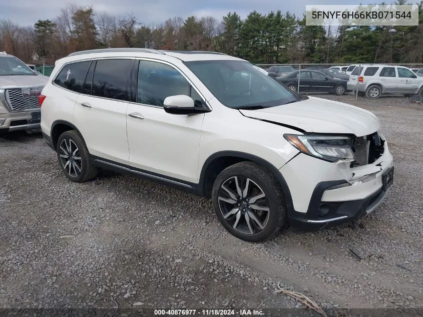 2019 Honda Pilot Touring VIN: 5FNYF6H66KB071544 Lot: 40876977