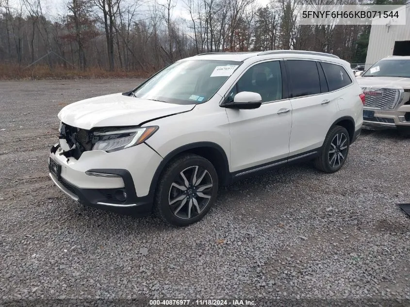 2019 Honda Pilot Touring VIN: 5FNYF6H66KB071544 Lot: 40876977