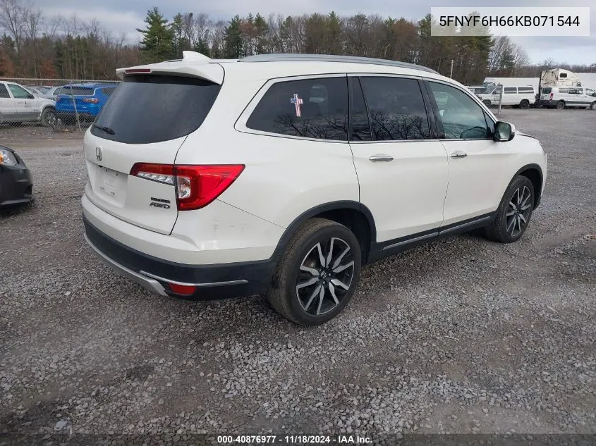 2019 Honda Pilot Touring VIN: 5FNYF6H66KB071544 Lot: 40876977