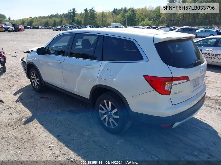 2020 Honda Pilot Awd Ex-L VIN: 5FNYF6H57LB033796 Lot: 39355199