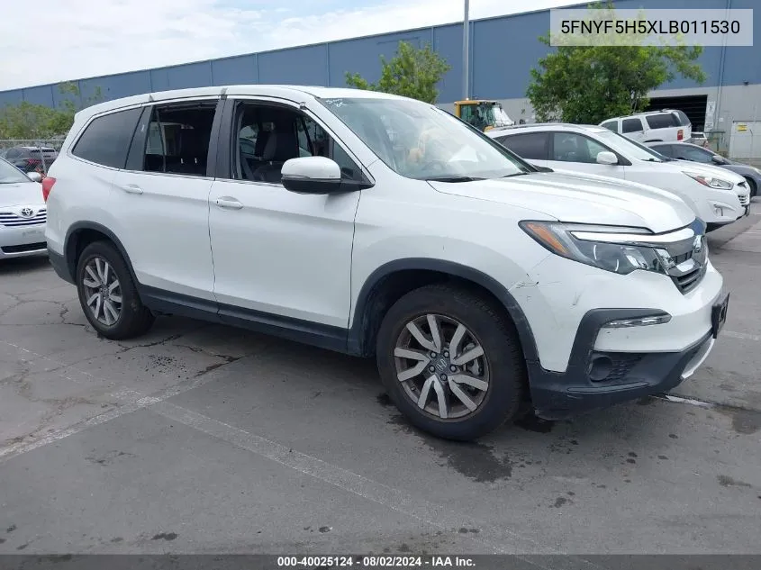 2020 Honda Pilot 2Wd Ex-L VIN: 5FNYF5H5XLB011530 Lot: 40025124