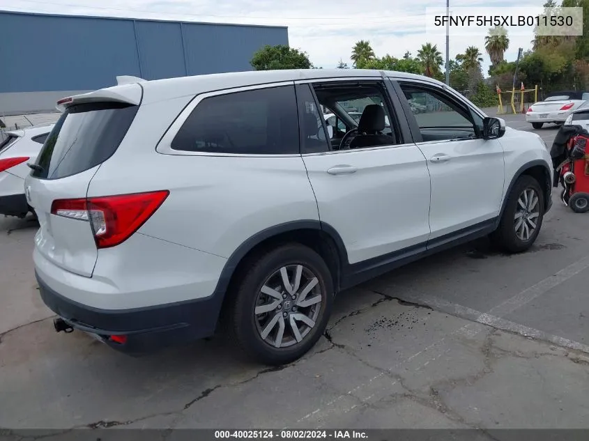 2020 Honda Pilot 2Wd Ex-L VIN: 5FNYF5H5XLB011530 Lot: 40025124