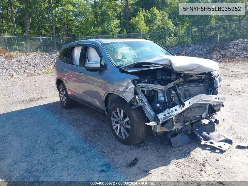 5FNYF6H55LB035952 2020 Honda Pilot Awd Ex-L