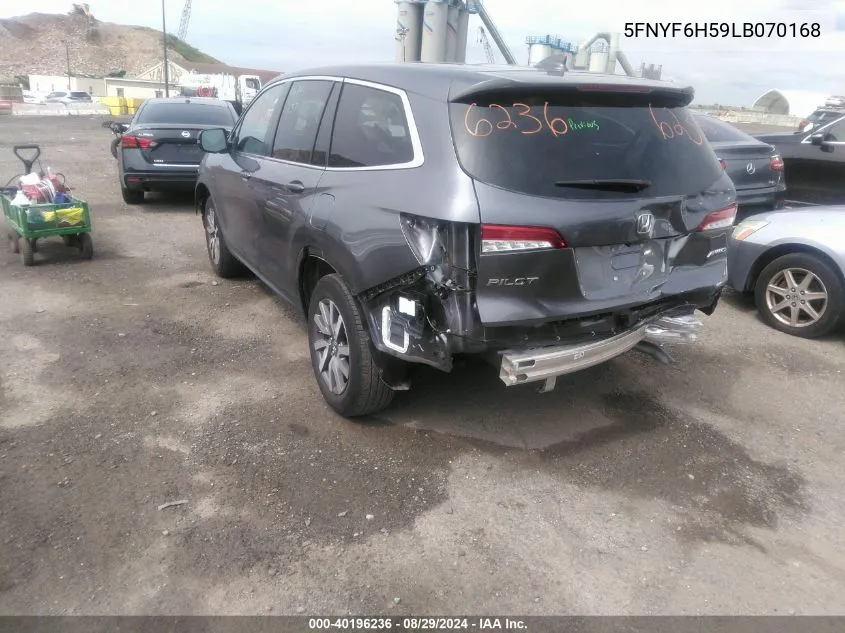 5FNYF6H59LB070168 2020 Honda Pilot Awd Ex-L