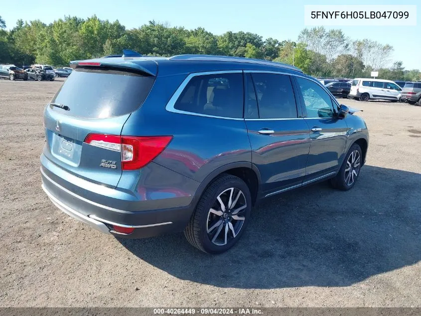 5FNYF6H05LB047099 2020 Honda Pilot Awd Elite