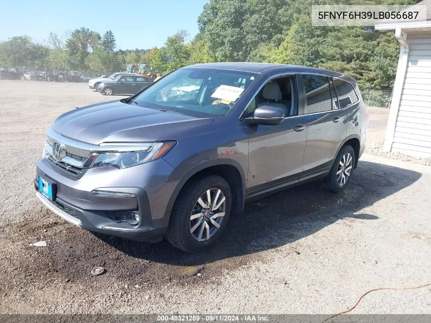 5FNYF6H39LB056687 2020 Honda Pilot Awd Ex