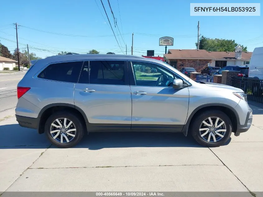 2020 Honda Pilot Awd Ex-L VIN: 5FNYF6H54LB053925 Lot: 40565649