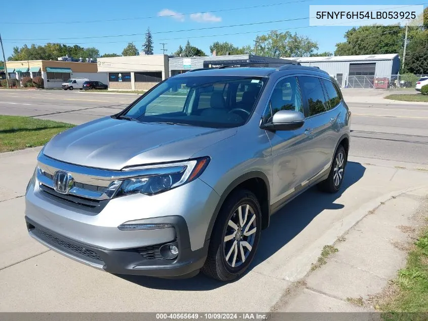 2020 Honda Pilot Awd Ex-L VIN: 5FNYF6H54LB053925 Lot: 40565649