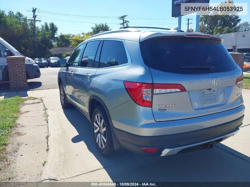 2020 Honda Pilot Awd Ex-L VIN: 5FNYF6H54LB053925 Lot: 40565649