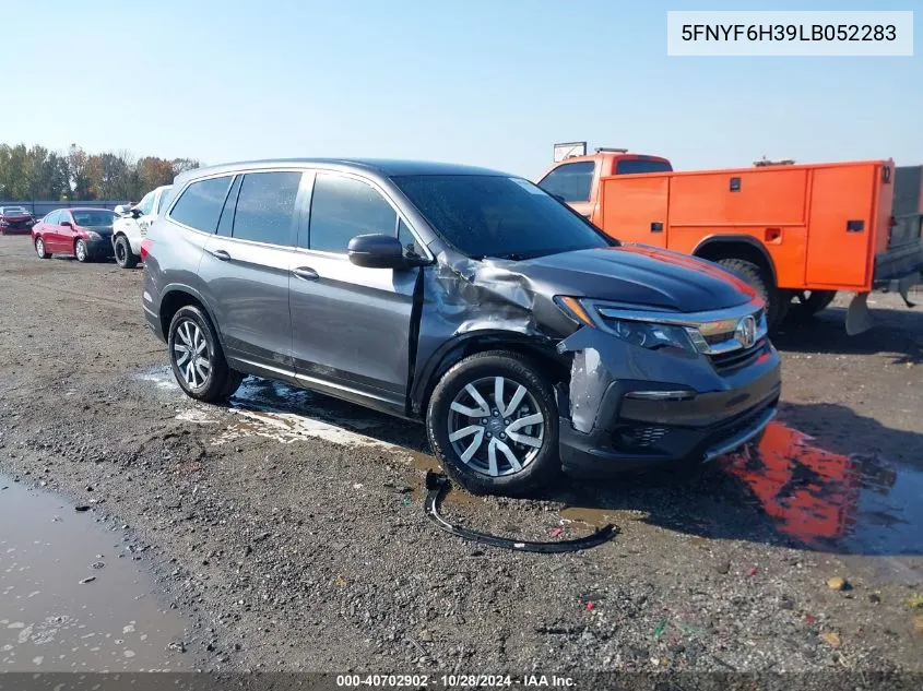 2020 Honda Pilot Awd Ex VIN: 5FNYF6H39LB052283 Lot: 40702902