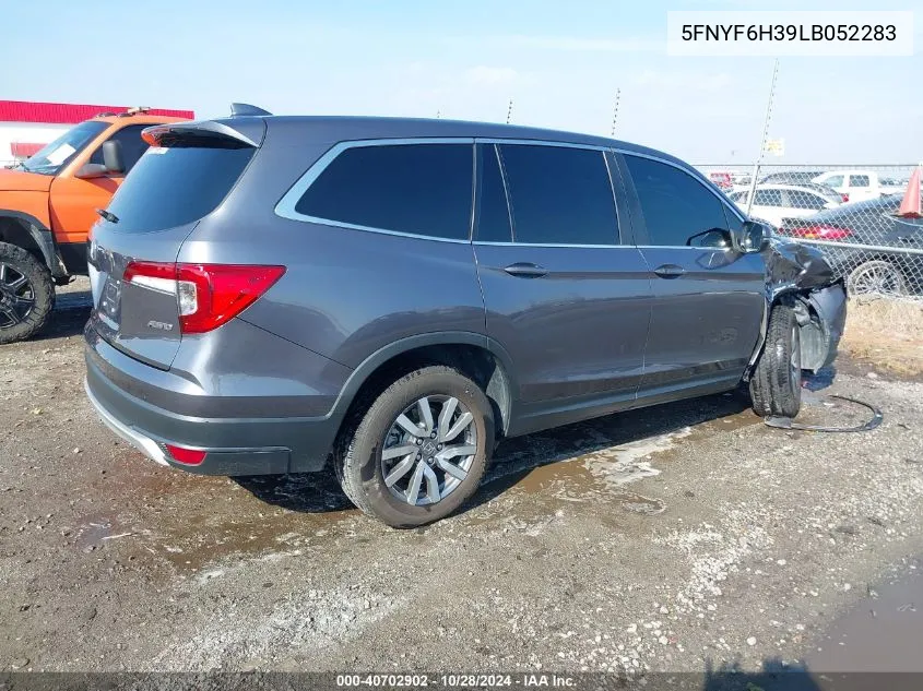 2020 Honda Pilot Awd Ex VIN: 5FNYF6H39LB052283 Lot: 40702902