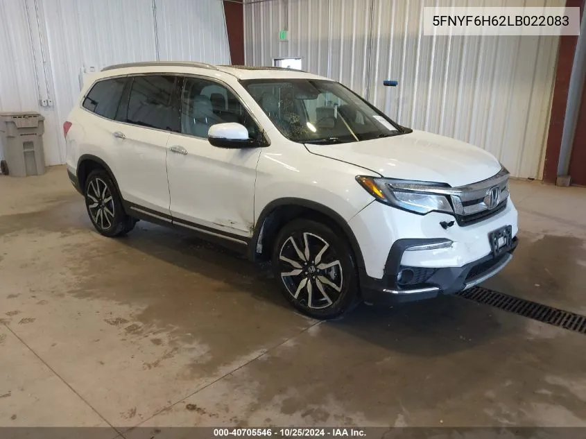 2020 Honda Pilot Awd Touring 7 Passenger VIN: 5FNYF6H62LB022083 Lot: 40705546