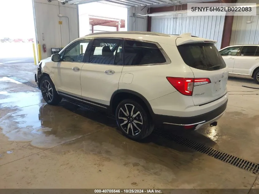 2020 Honda Pilot Awd Touring 7 Passenger VIN: 5FNYF6H62LB022083 Lot: 40705546