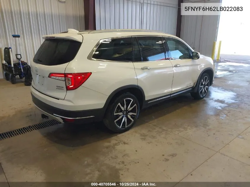 2020 Honda Pilot Awd Touring 7 Passenger VIN: 5FNYF6H62LB022083 Lot: 40705546