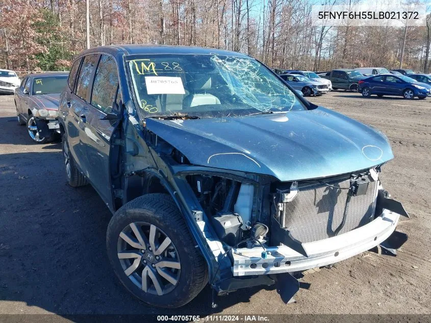 2020 Honda Pilot Awd Ex-L VIN: 5FNYF6H55LB021372 Lot: 40705765