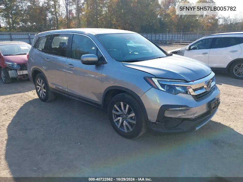 2020 Honda Pilot 2Wd Ex-L VIN: 5FNYF5H57LB005782 Lot: 40722562