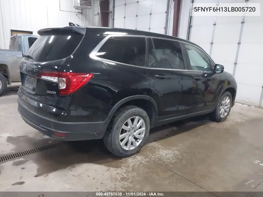 2020 Honda Pilot Awd Lx VIN: 5FNYF6H13LB005720 Lot: 40757038