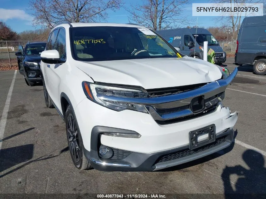 2020 Honda Pilot Awd Touring 7 Passenger VIN: 5FNYF6H62LB029793 Lot: 40877043