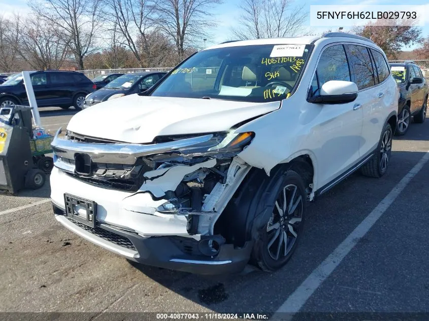 2020 Honda Pilot Awd Touring 7 Passenger VIN: 5FNYF6H62LB029793 Lot: 40877043