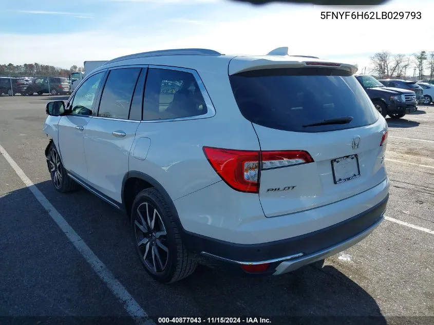 2020 Honda Pilot Awd Touring 7 Passenger VIN: 5FNYF6H62LB029793 Lot: 40877043