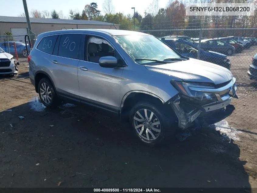 2020 Honda Pilot Awd Ex VIN: 5FNYF6H32LB068200 Lot: 40889500