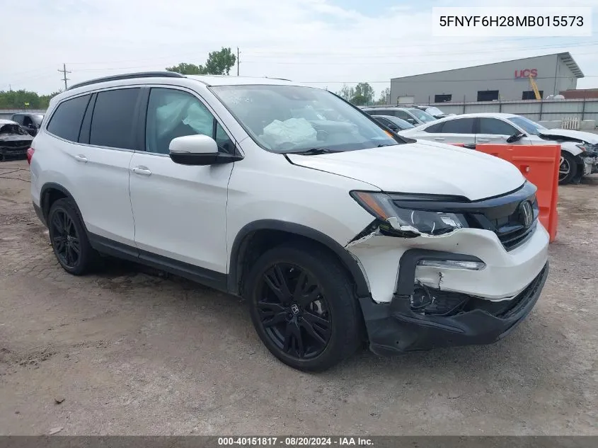 2021 Honda Pilot Awd Special Edition VIN: 5FNYF6H28MB015573 Lot: 40151817