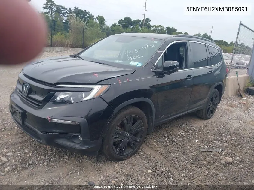 2021 Honda Pilot Awd Special Edition VIN: 5FNYF6H2XMB085091 Lot: 40336916