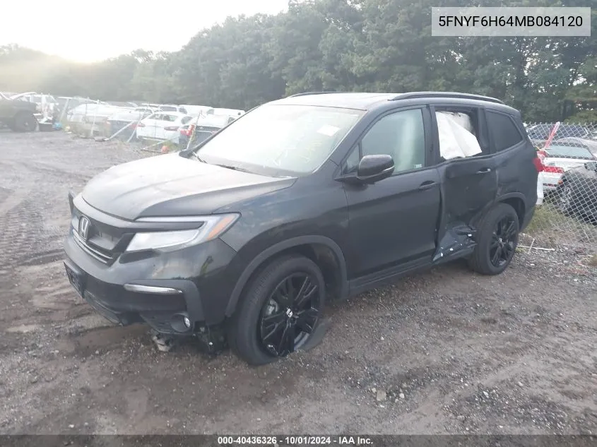 2021 Honda Pilot Awd Touring 7 Passenger VIN: 5FNYF6H64MB084120 Lot: 40436326