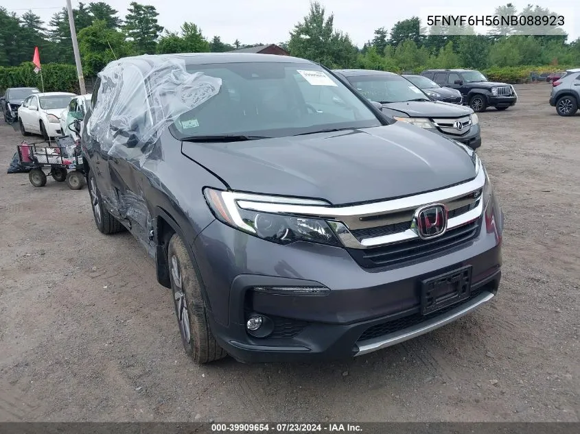 2022 Honda Pilot Awd Ex-L VIN: 5FNYF6H56NB088923 Lot: 39909654