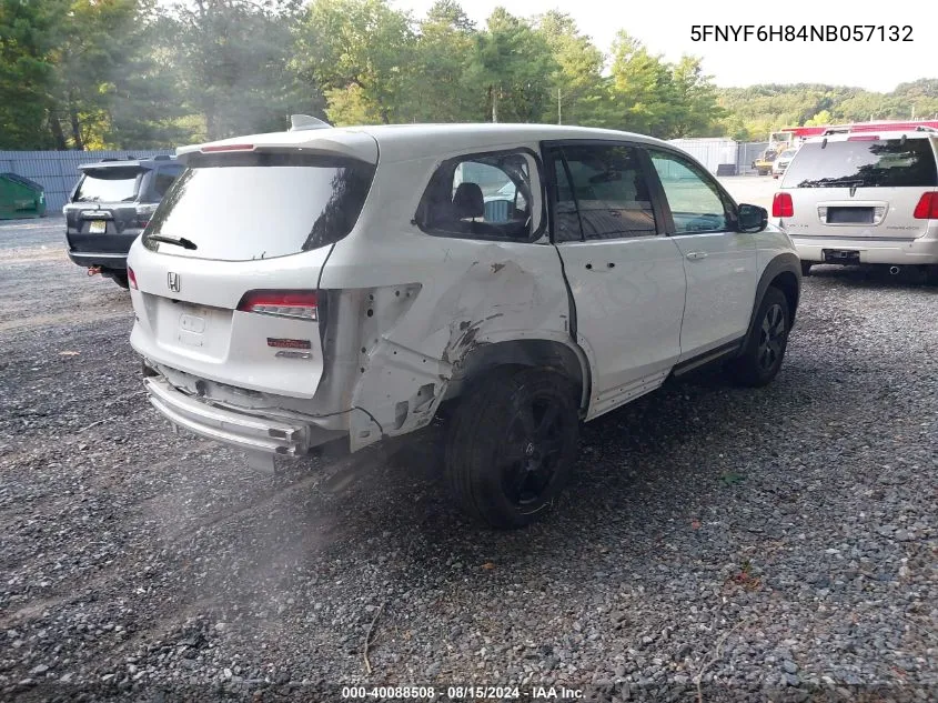 2022 Honda Pilot Awd Trailsport VIN: 5FNYF6H84NB057132 Lot: 40088508