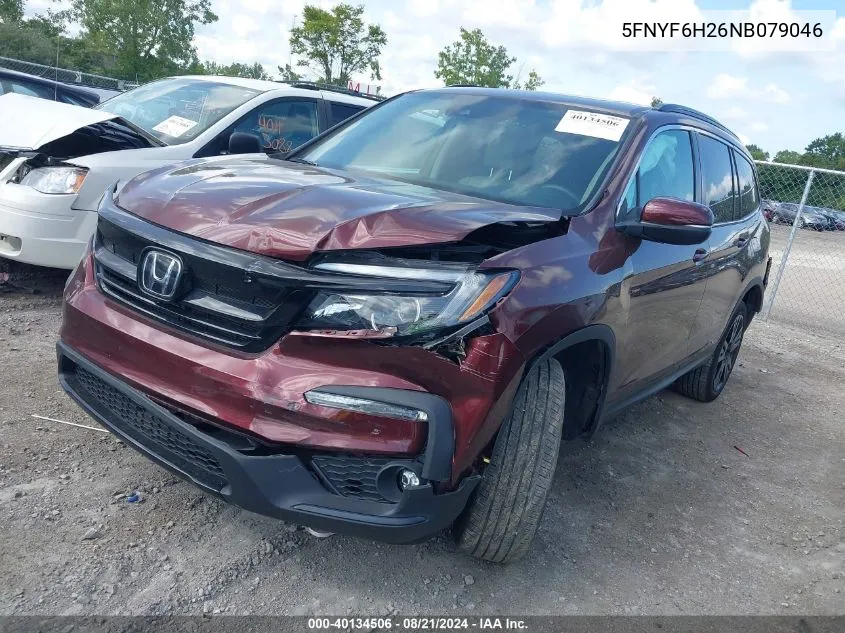 5FNYF6H26NB079046 2022 Honda Pilot Se