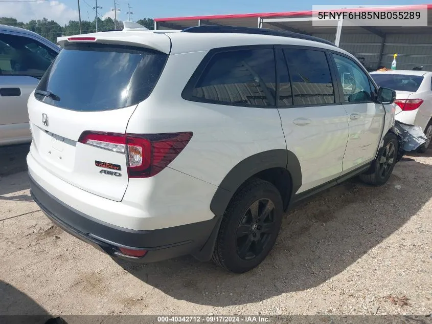 5FNYF6H85NB055289 2022 Honda Pilot Awd Trailsport