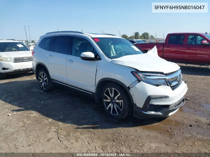 2022 Honda Pilot Awd Touring 8 Passenger VIN: 5FNYF6H95NB016047 Lot: 40584654