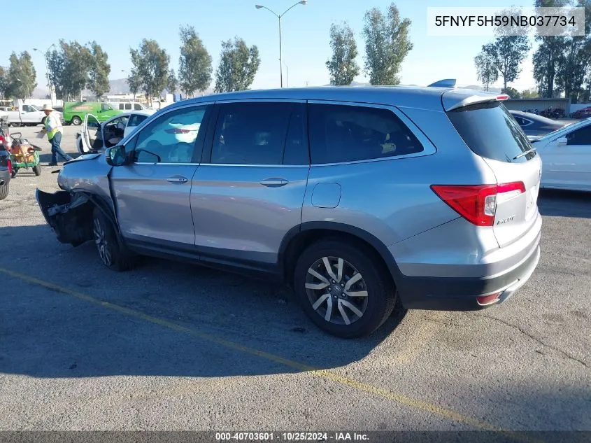 5FNYF5H59NB037734 2022 Honda Pilot Exl