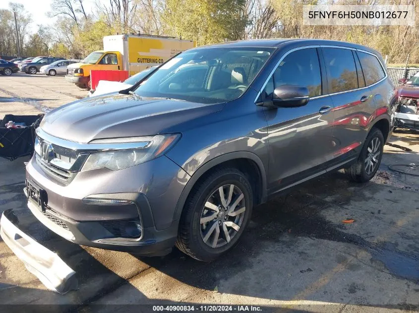 2022 Honda Pilot Awd Ex-L VIN: 5FNYF6H50NB012677 Lot: 40900834