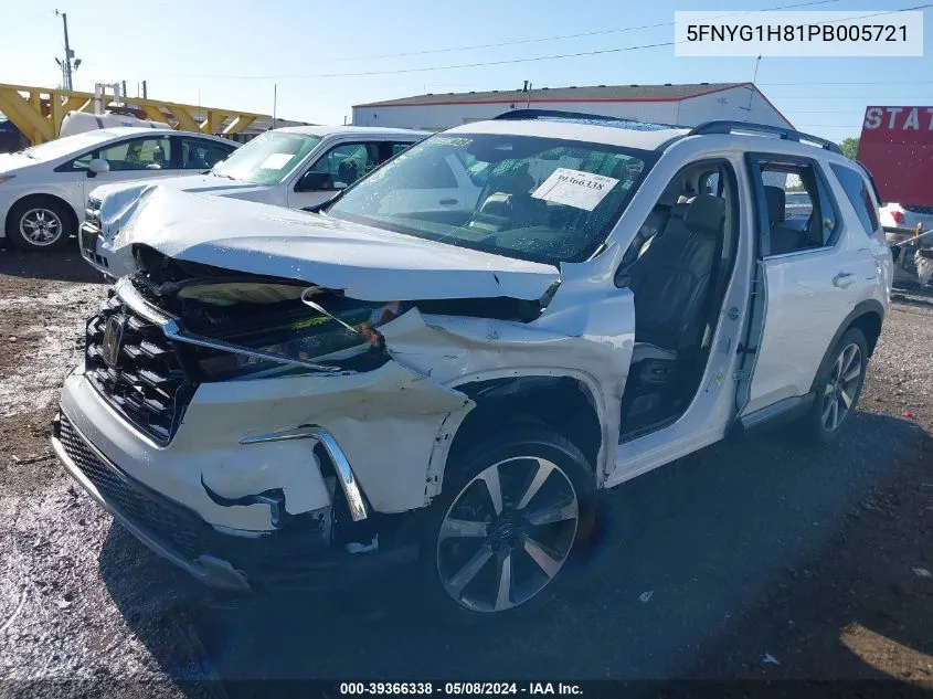 5FNYG1H81PB005721 2023 Honda Pilot Awd Elite