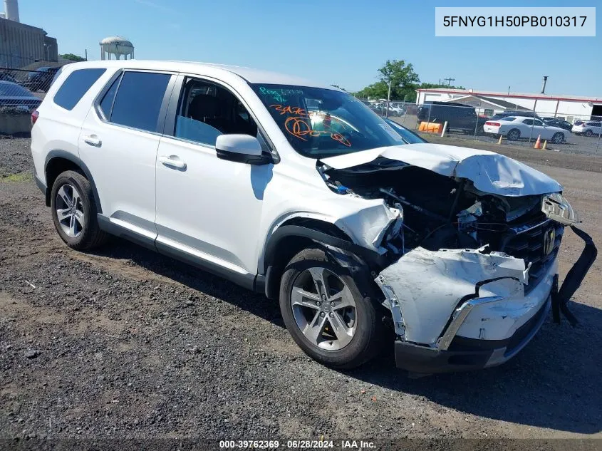 5FNYG1H50PB010317 2023 Honda Pilot Awd Ex-L 7 Passenger