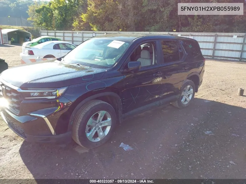 2023 Honda Pilot VIN: 5FNYG1H2XPB055989 Lot: 40323357