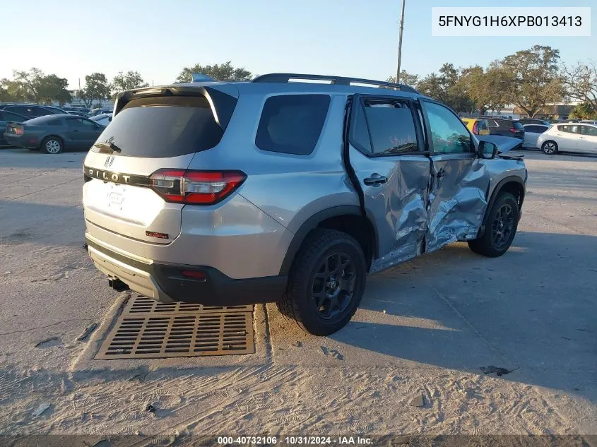 2023 Honda Pilot Awd Trailsport VIN: 5FNYG1H6XPB013413 Lot: 40732106