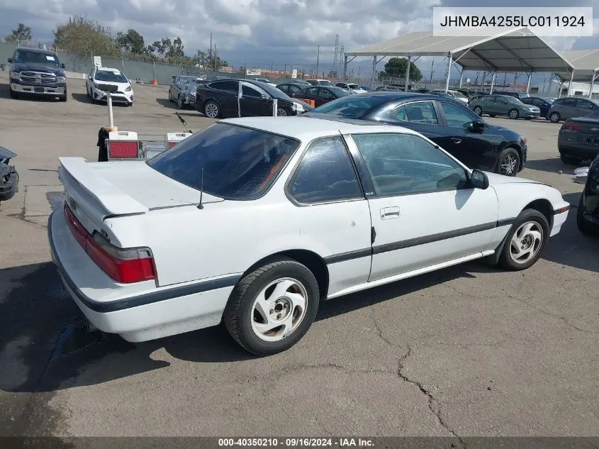 1990 Honda Prelude Si Alb/Sr VIN: JHMBA4255LC011924 Lot: 40350210