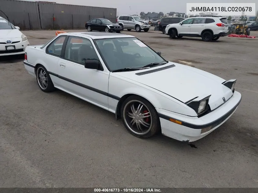 1990 Honda Prelude 2.0S VIN: JHMBA4118LC020678 Lot: 40616773