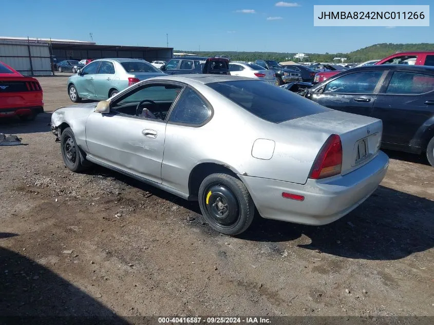 1992 Honda Prelude S VIN: JHMBA8242NC011266 Lot: 40416587