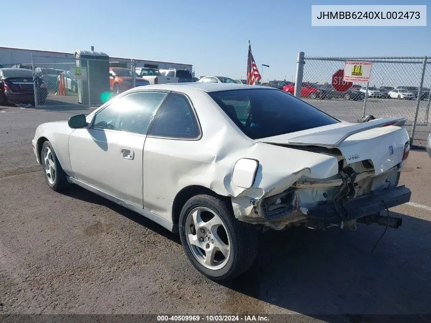 1999 Honda Prelude VIN: JHMBB6240XL002473 Lot: 40509969