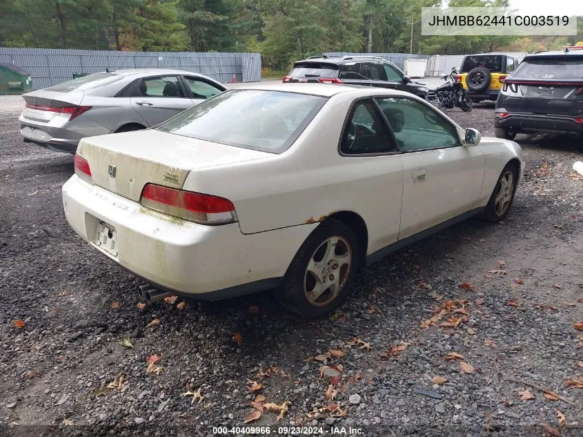 2001 Honda Prelude VIN: JHMBB62441C003519 Lot: 40409966