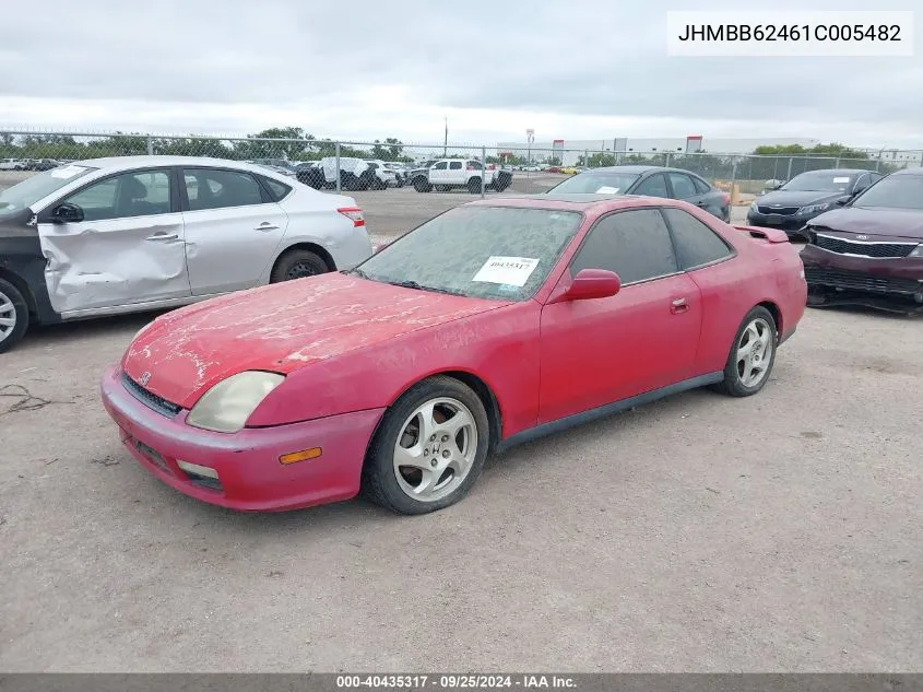 2001 Honda Prelude VIN: JHMBB62461C005482 Lot: 40435317