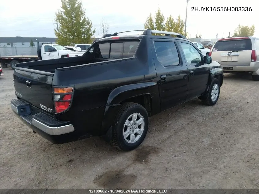 2006 Honda Ridgeline VIN: 2HJYK16556H003336 Lot: 12109682