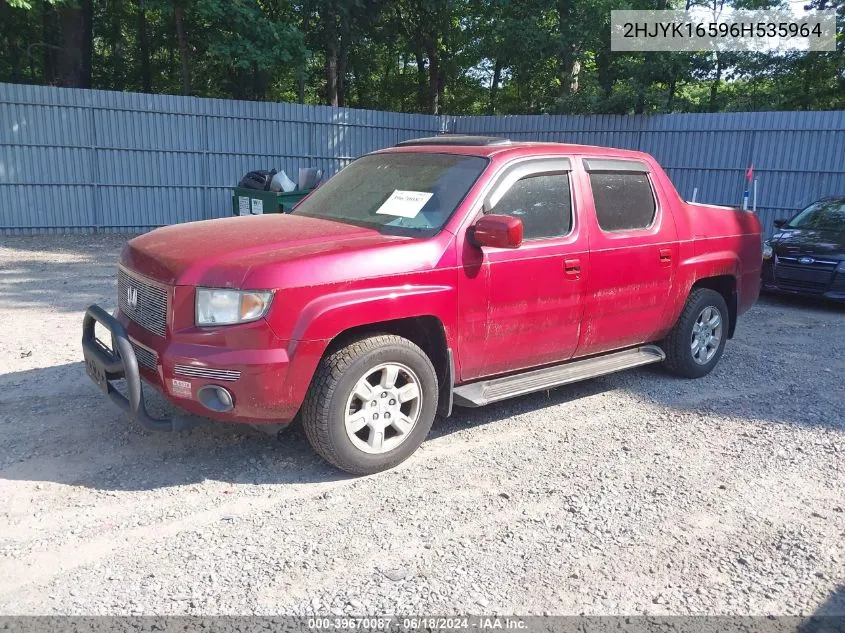 2HJYK16596H535964 2006 Honda Ridgeline Rtl